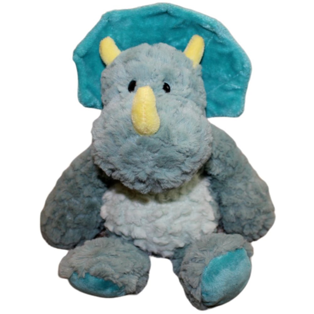 Nat & Jules Demdaco Mellow Fellows Drake Dinosaur Plush Teal Green Yellow Toy